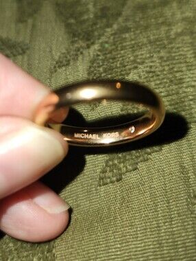 Michael Kors Gold Tone Ring With Hidden Crystal
